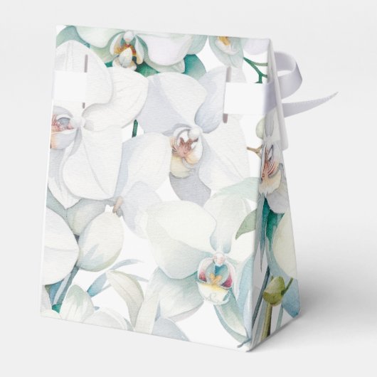 白モダンエレガント蘭結婚さん フェイバーボックス (裏面サイド)