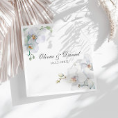 白モダンエレガント蘭結婚種 スタンダードランチョンナプキン