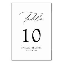 白モダンエレガント表10結婚s テーブルナンバー