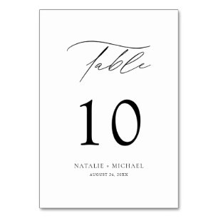 白モダンエレガント表10結婚s テーブルナンバー