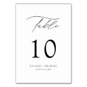 白モダンエレガント表10結婚s テーブルナンバー (裏面)