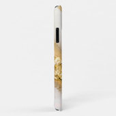 白モダンエレガント金の大理石パーソナライズされた名 Case-Mate iPhoneケース (裏面/右)