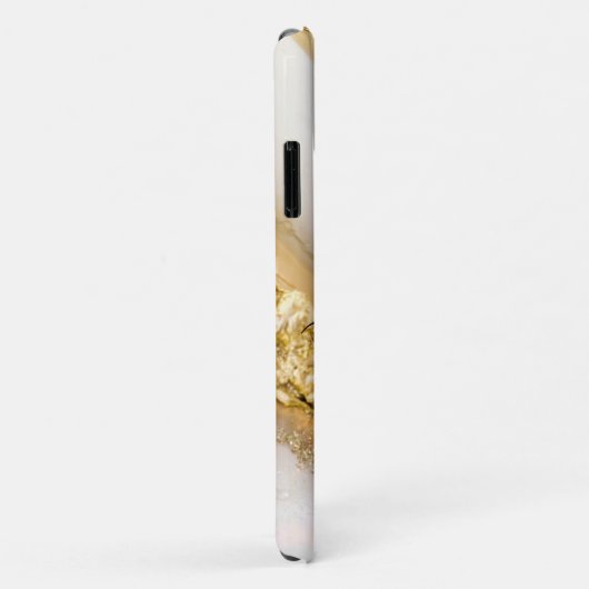 白モダンエレガント金の大理石パーソナライズされた名 Case-Mate iPhoneケース (裏面/右)