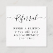 白モダンエレガント金ゴールドフェイクハート美しい 紹介カード (正面)