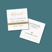 白モダンエレガント金ゴールドフェイク美しい紹介 紹介カード