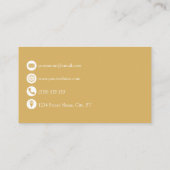 白モダンエレガント金ゴールド弁護士弁護士 名刺 (裏面)