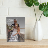 白モダンエレガント黒の写真結婚 フォトブロック