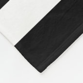 白モダンエレガント黒の白鳥を二つストライプのつ フリースブランケット (角)