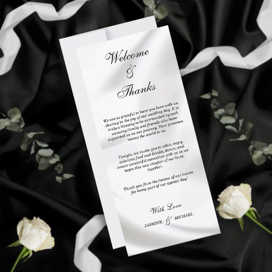 白モダンエレガント黒歓迎感謝していと