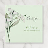 白モダンカエレガントラ・リリー結婚ズ フェイバータグ (正面)