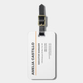 白モダンコンテンポラリーエレガント印 ラゲッジタグ (正面縦)