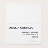 白モダンコンテンポラリーエレガント印 名刺 (外部フラット)