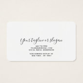 白モダンシンプルスタッドイヤリング表示カード (裏面)