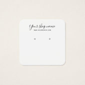 白モダンシンプルスタッド耳飾り表示正方形 (正面)