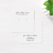 白モダンシンプルスタッド耳飾り表示正方形 (デスク)