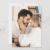 白モダンシンプルミニマル結婚ラスト 招待状 (裏面)