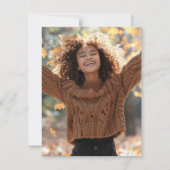 白モダンシンプル写真卒業 サンキューカード (正面)