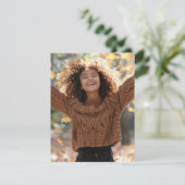 白モダンシンプル写真卒業 サンキューカード (スタンド正面)