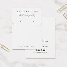 白モダンジュエリーネックレスイヤリングディスプレイカード