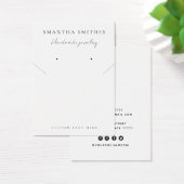 白モダンジュエリーネックレスイヤリングディスプレイカード (デスク)