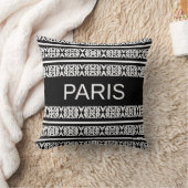 白モダンスタイリッシュのパリス書道 クッション (ブランケット)