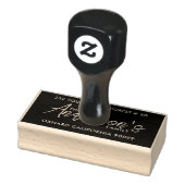 白モダンタイポグラフィオンブラック ラバースタンプ (スタンプ)