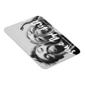 白モダンタイポグラフィ日付磁石の保存 マグネット (右側)