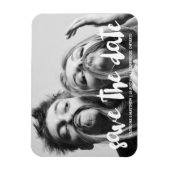 白モダンタイポグラフィ日付磁石の保存 マグネット (縦)