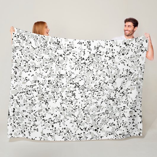 白モダンテラッツォ フリースブランケット (インサイチュ)