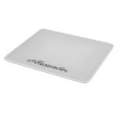 白モダンテンプレート、黒スクリプトキッチン カッティングボード (角)