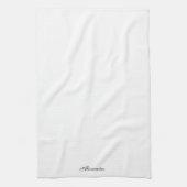 白モダンテンプレート、黒文字 キッチンタオル (縦)