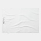 白モダンテンプレート、黒文字 キッチンタオル (横)