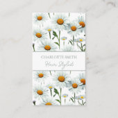 白モダンデイジー |フローラトレンディー 名刺 (正面)