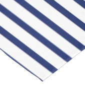 白モダンネイビーストライプブルーエレガント テーブルクロス (アングル)