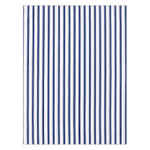 白モダンネイビーストライプブルーエレガント テーブルクロス (正面)