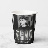 白モダンネオン卒業 紙コップ (裏面)