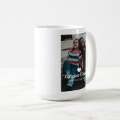 白モダンハート最高の友友の写真 コーヒーマグカップ (正面右)