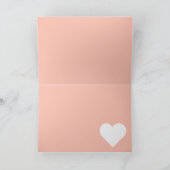 白モダンハート赤とピンクの写真バレンタイン カード (内部)