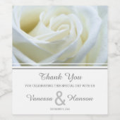 白モダンバラ結婚ズ ワインラベル (シングルラベル)