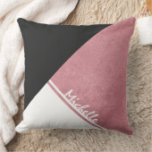 白モダンバラ金ゴールド黒の三角形 クッション (ブランケット)