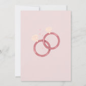 白モダンパーソナライズされたピ結婚ンク 招待状 (裏面)