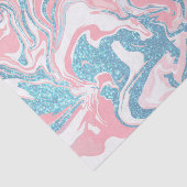 白モダンピンクブルーグリッターマーブル 薄葉紙 (詳細)