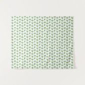 白モダンフレンドリー葉の青い多肉性の タペストリー (正面(横))