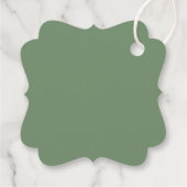 白モダンフローラエレガントブライダルシャワー フェイバータグ (裏面)