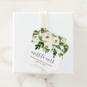 白モダンフローラエレガントブライダルシャワー フェイバータグ (インサイチュ)