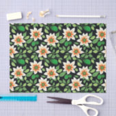 白モダンフローラ 薄葉紙 (クラフト)