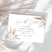 白モダンボヘミフローラ結婚ズ セーブザデート