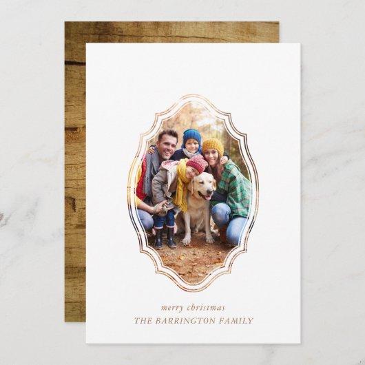 白モダンミニマルと木地写真 (正面/裏面)