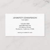 白モダンミニマルプロフェッショナルシンプル 名刺 (裏面)