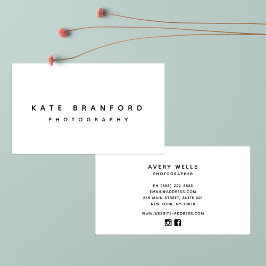 白モダンミニマルプロフェッショナル 名刺